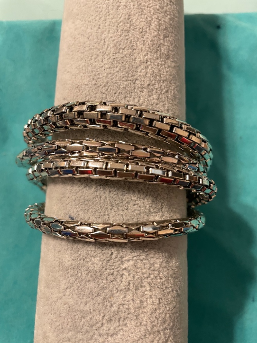 Plunder Silver-Tone  Four Piece Stretchy Bracelet Set (4pc)